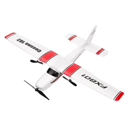 Avion RC FX801 Cessna 182 en mousse EPP antichoc – modèle 2 canaux pour débutants, vol stable 20 min, portée 120 m, prêt à voler (RTF).








