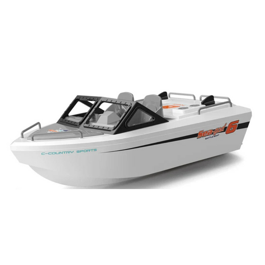 Bateau télécommandé TX693 1:12 moteur sans balais jet vortex 10km/h étanche pour enfants avec batterie 550mAh 18min d’autonomie








