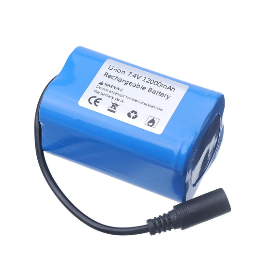 Batterie 7.4V 12000mAh avec chargeur USB pour bateau amorceur RC T188 T888 V007 C18 H18








